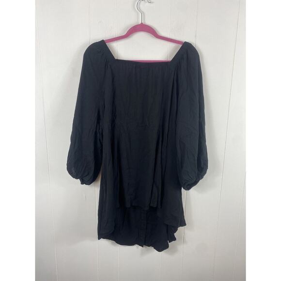 Torrid Fit & Flare Rayon Slub Button Up 3/4 Sleeve Black Size 4X - Picture 6 of 10